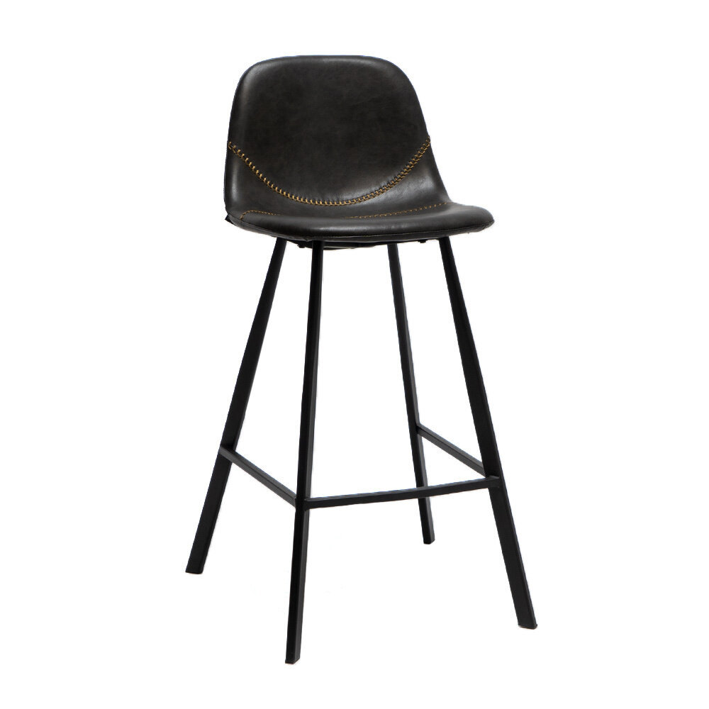 Barkruk Delio eco-leer antraciet 44 cm
