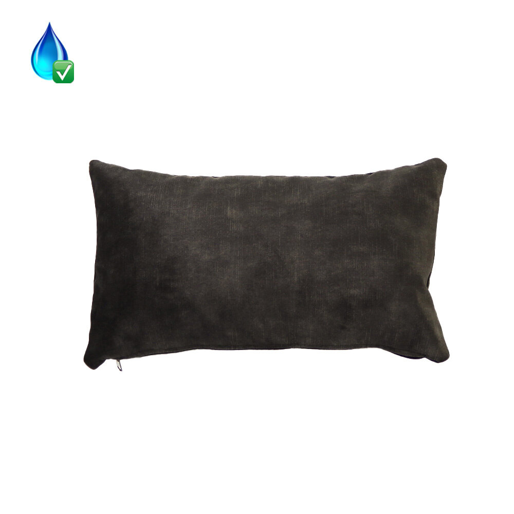 Kussen velours antraciet 25 × 45 cm
