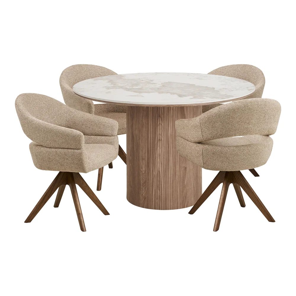 Eethoek keramiek wit 58 cm