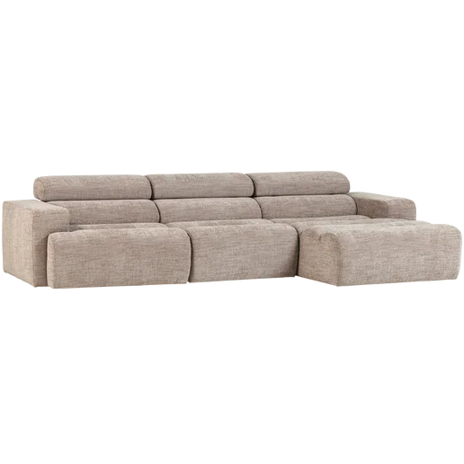 Chaise longue naturel rechts 300 cm