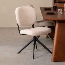Eetkamerstoel royal bouclé naturel 110 49 cm