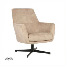 Fauteuil velours naturel 2 75 cm