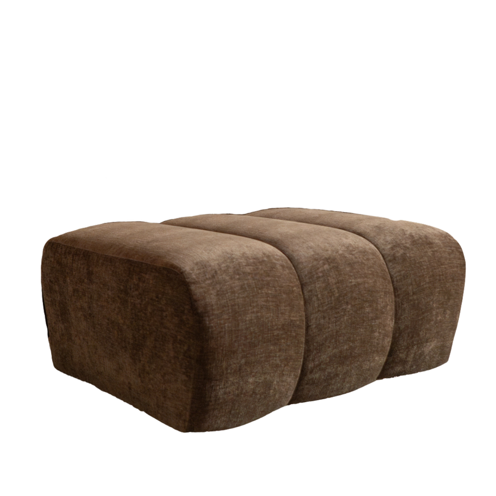 Poef Fene chenille mocha 93 cm