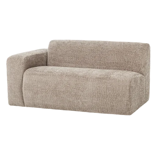 Bank wol beige 5-zits links 145 cm