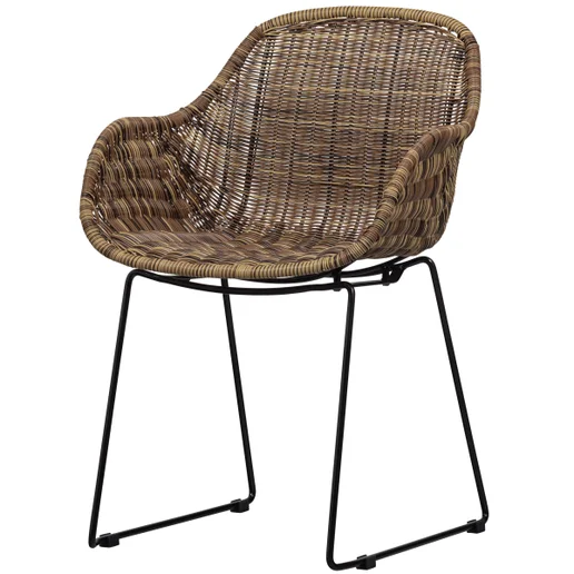 Tuinstoel kunststof naturel 56 cm
