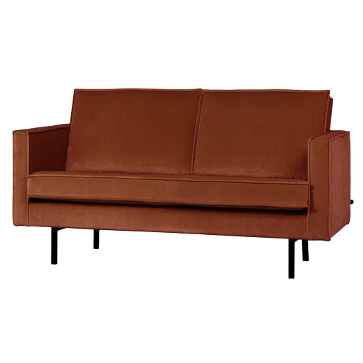 Bank Alloe velours oranje 2-zits