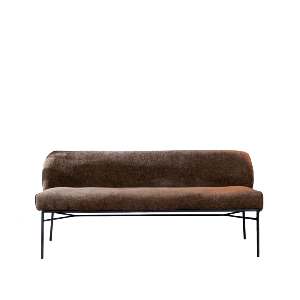 Bankje chenille bruin 185 cm