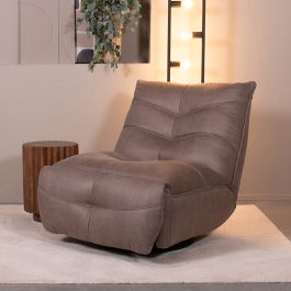 Fauteuil microsuede taupe 5 90 cm