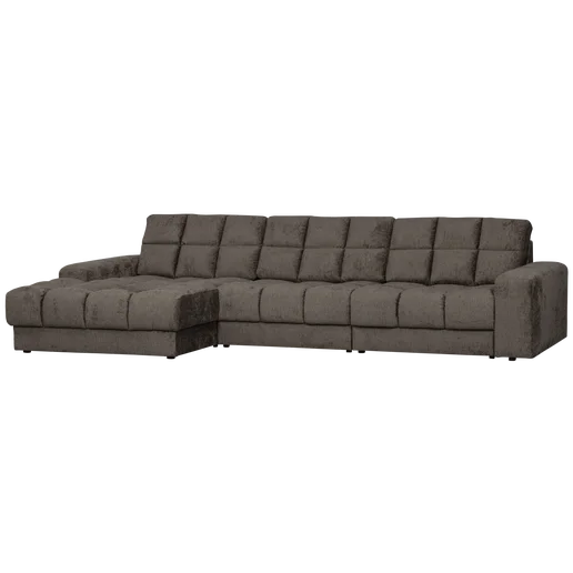 Chaise longue Delon polyester grijs 316 cm