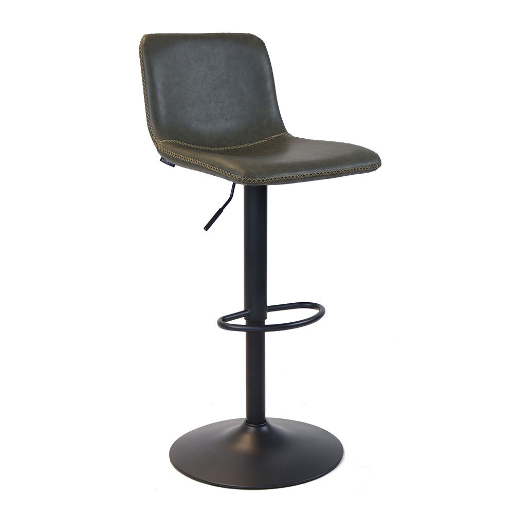 Barkruk eco-leer olijfgroen 45 cm