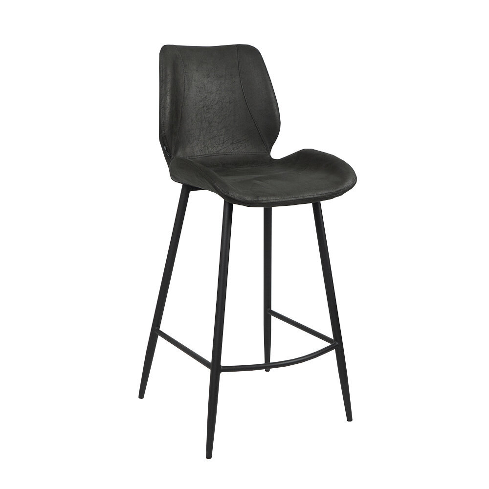 Barkruk eco-leer zwart 69 cm