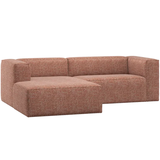 Chaise longue oranje links
