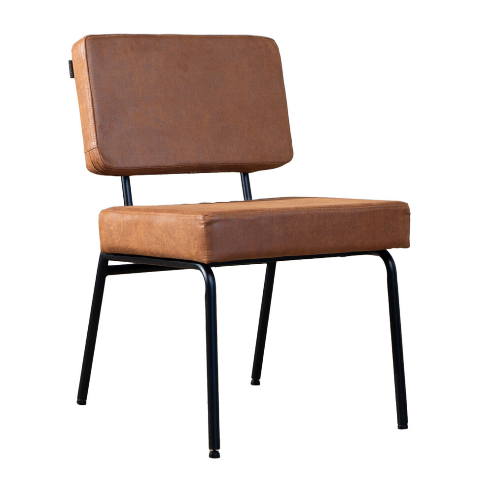 Stoel eco-leer cognac