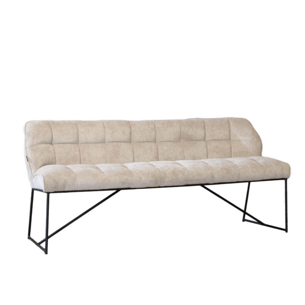 Bankje polyester taupe 220 cm