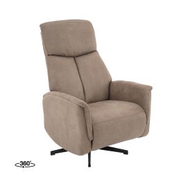 Fauteuil microsuede taupe 5 73 cm