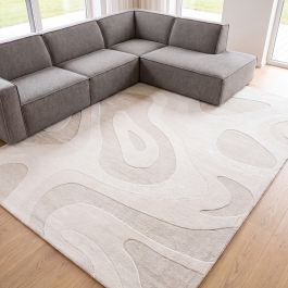 Vloerkleed polyester ivoor 5