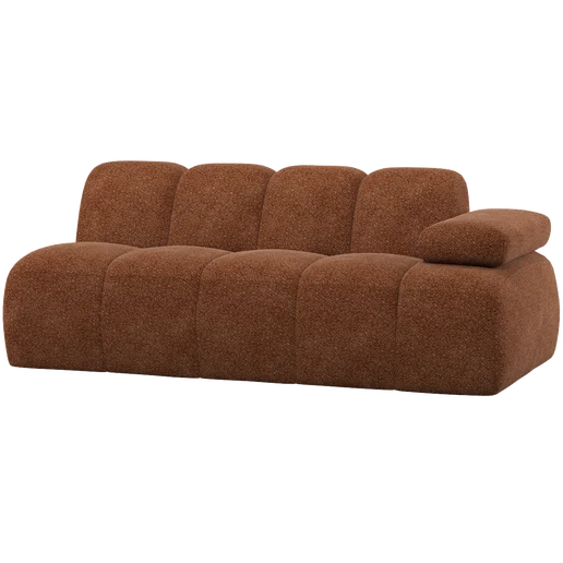 Bank chenille bruin 2-zits rechts