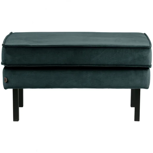 Poef Delo velours blauw 84 × 45 cm hoog