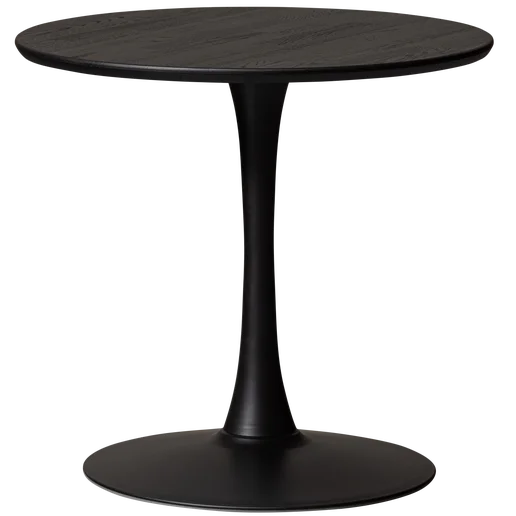 Eettafel eiken zwart Ø80 cm