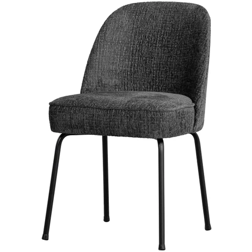 Eetkamerstoel polyester grijs 50 cm