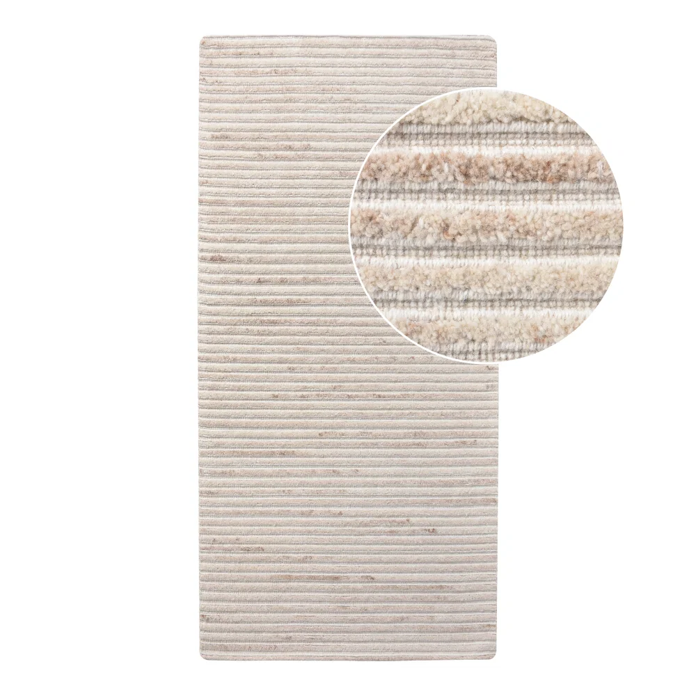 Vloerkleed wol ivory