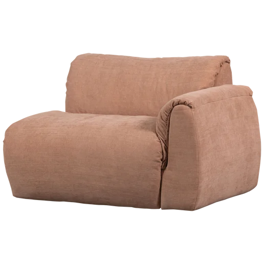 Bank polyester roze 1-zits rechts