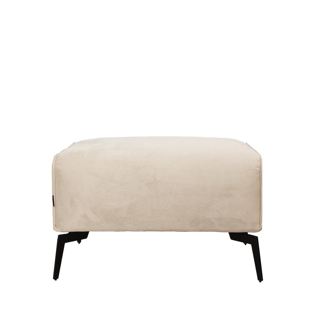 Poef velours beige