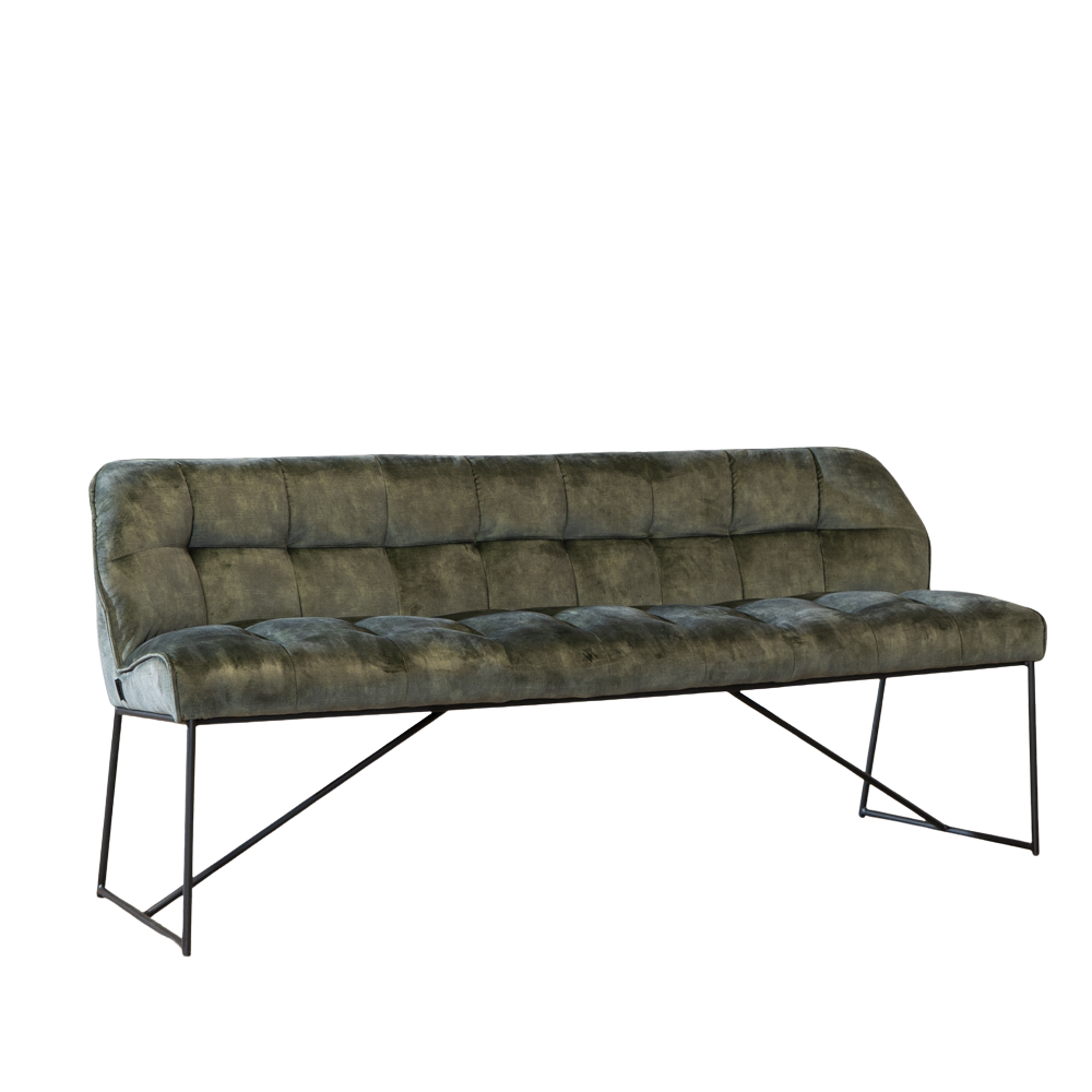 Bankje velours groen 185 cm