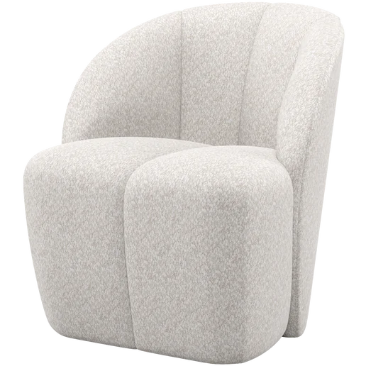 Fauteuil chenille beige 68 cm