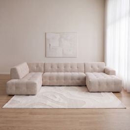Hoekbank elite naturel 3 links 382 cm