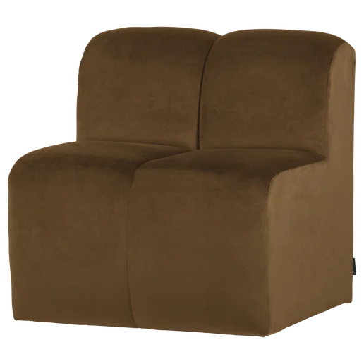 Bank velours geel 84 cm 84 cm