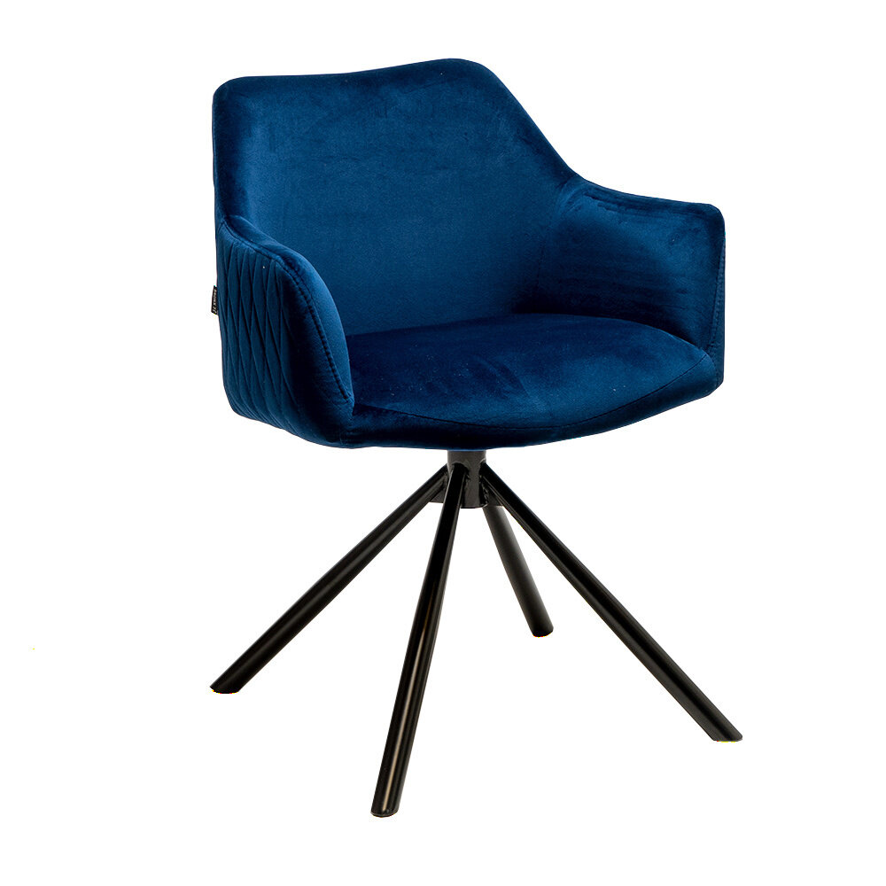 Stoel velours blauw 60 cm