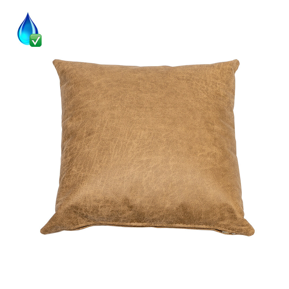 Kussen Halvo eco-leer beige 45 × 45 cm