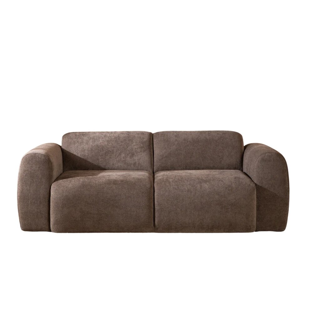 Bank Palon chenille bruin 5-zits 200 cm