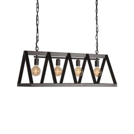 Hanglamp Mela metaal zwart 95 cm