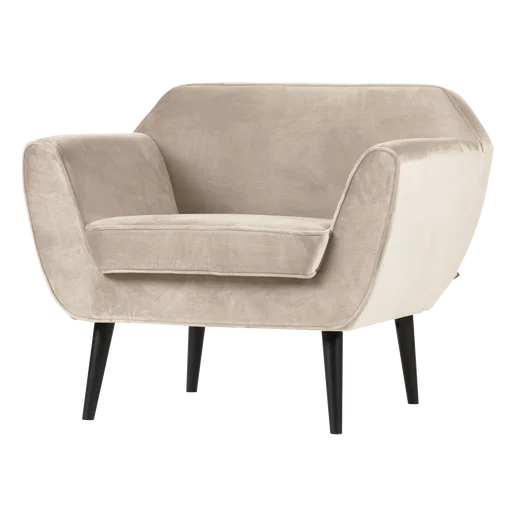 Fauteuil Talar velours wit