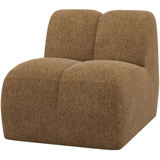 Bank chenille geel 1-zits