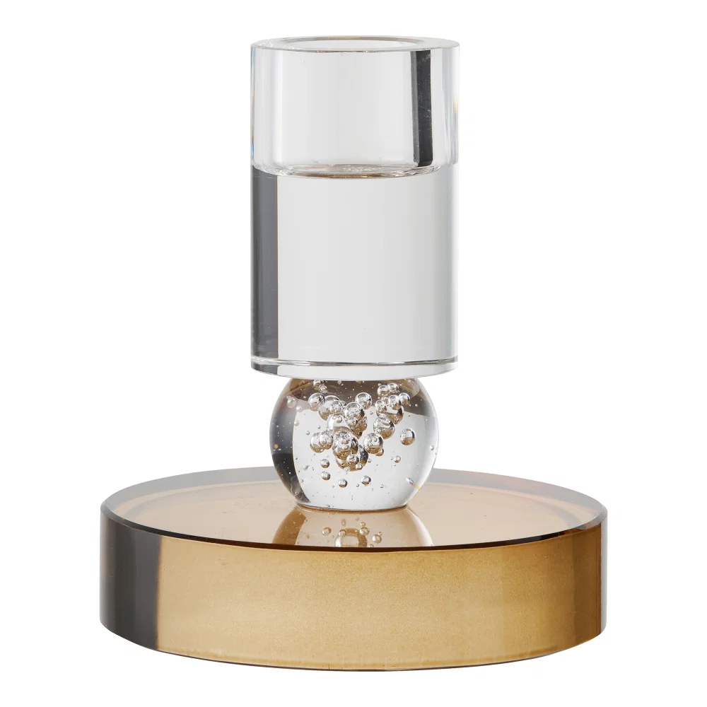 Decoratie glas bruin