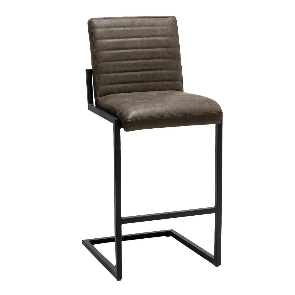 Barkruk eco-leer antraciet 79 cm