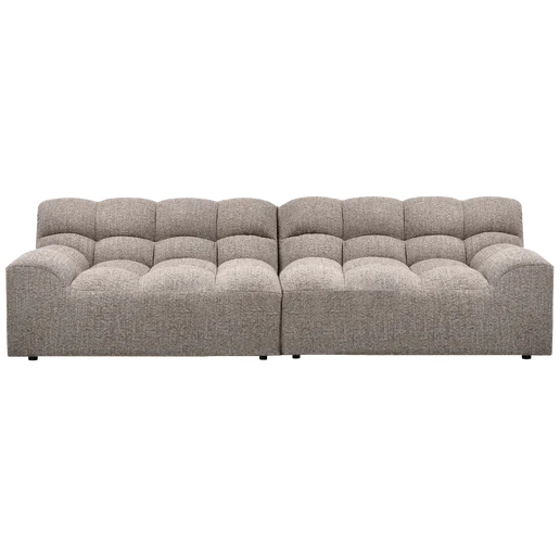 Bank Ormoan polyester beige 3-zits 280 cm