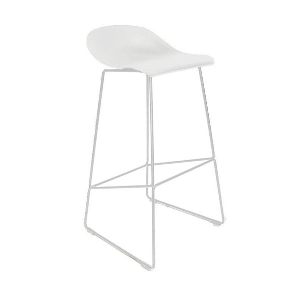 Barkruk kunststof wit 76 cm