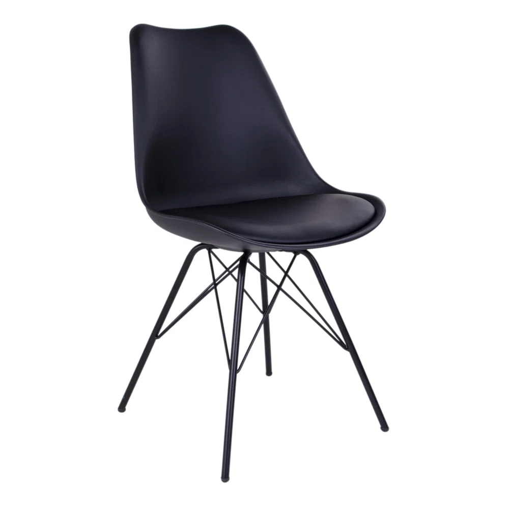 Eetkamerstoel PU-leather zwart