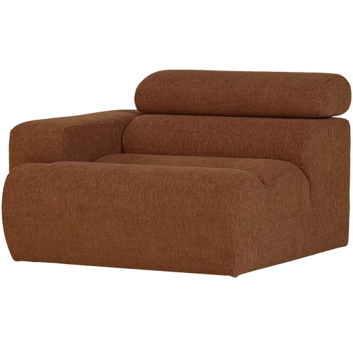 Bank oranje 1-zits links 109 cm