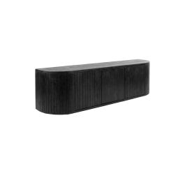 Tv-meubel mangohout zwart 160 cm
