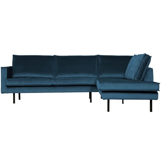 Hoekbank Levro velours rechts 266 × 85 cm hoog