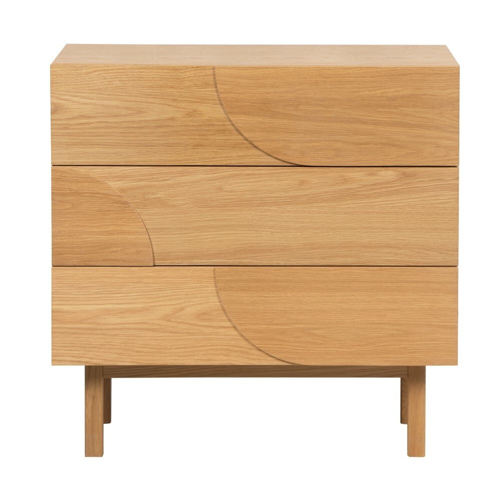 Kast MDF + eikenfineer blank eiken 80 × 80 cm