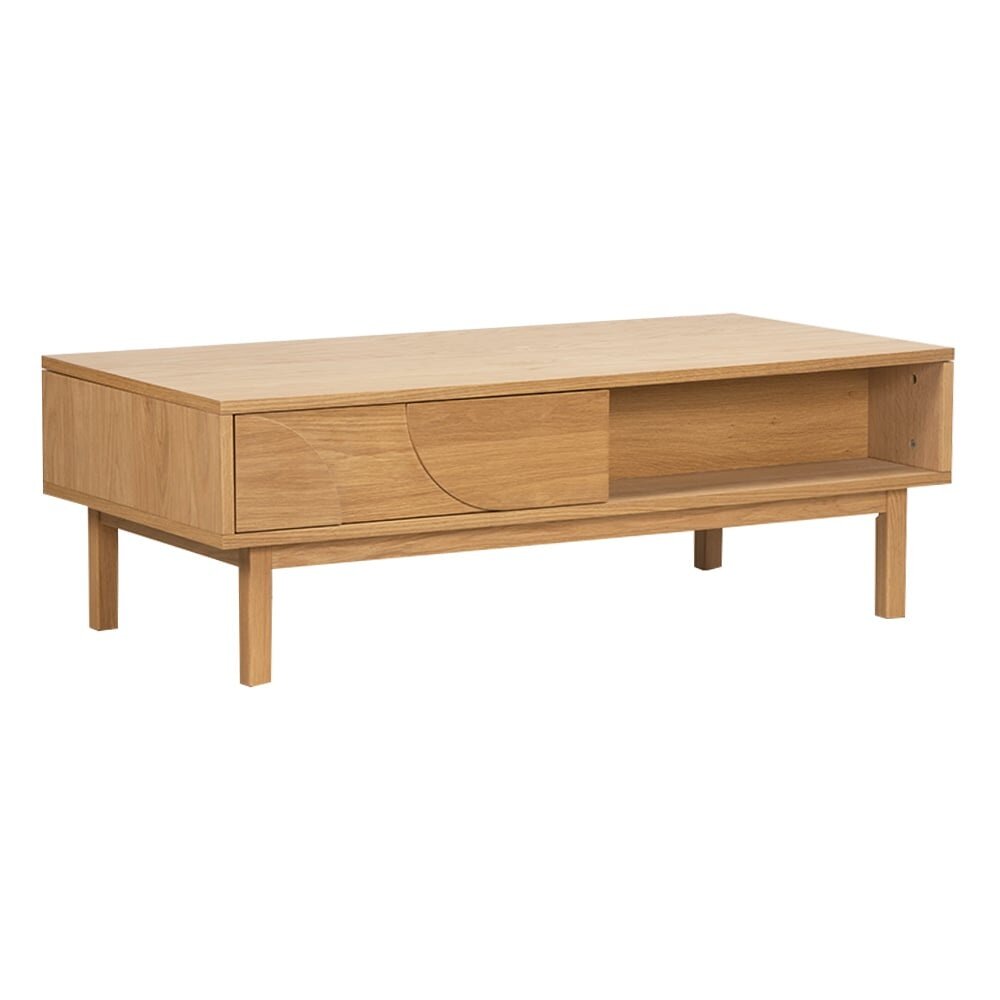 Salontafel MDF + eikenfineer blank eiken 120 × 40 cm