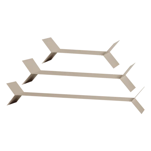 Wandplank beige set van 3