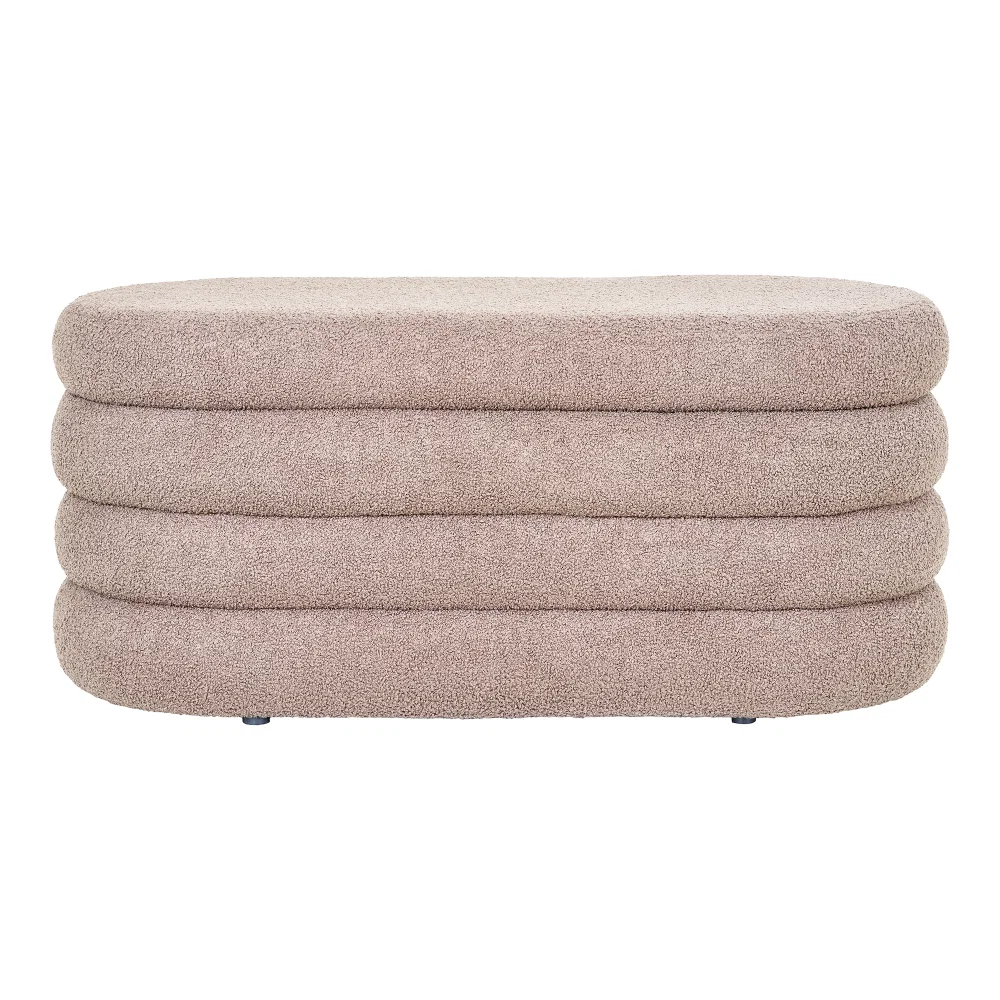 Bankje polyester bruin 103 cm