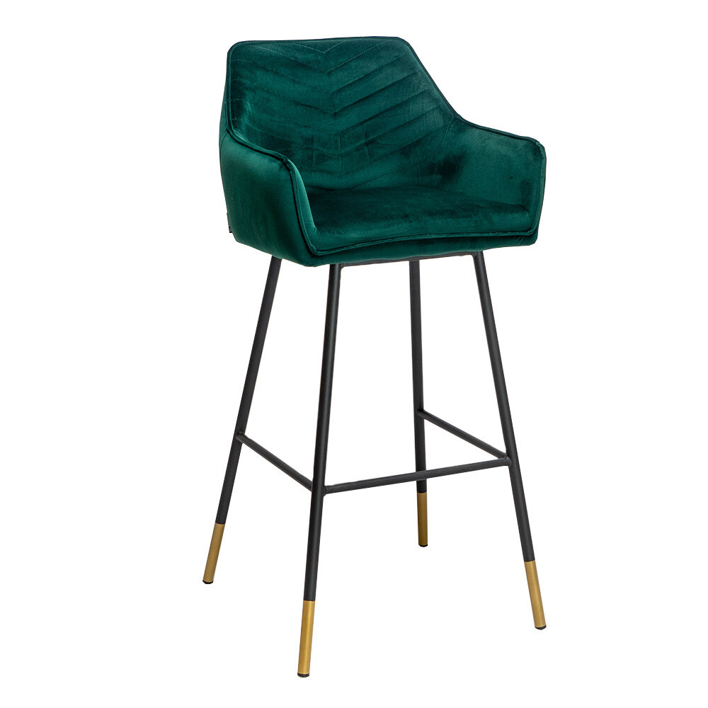 Barkruk velours donkergroen 65 cm